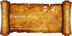 Pusztai Aliz névjegykártya